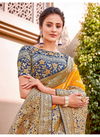 Nayonika Dhaanvi Latest Heavy Designer Thread And Zari Embroidery Work Festive Wear Weaved Silk Saree Collection 